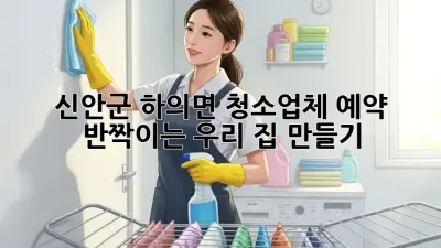 신안군 하의면 청소업체 예약, ✨반짝이는 우리 집 만들기✨