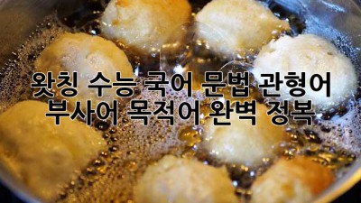 왓칭 수능 국어 문법: 관형어, 부사어, 목적어 완벽 정복!